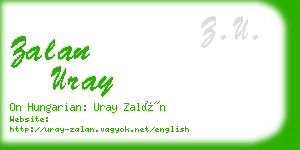 zalan uray business card